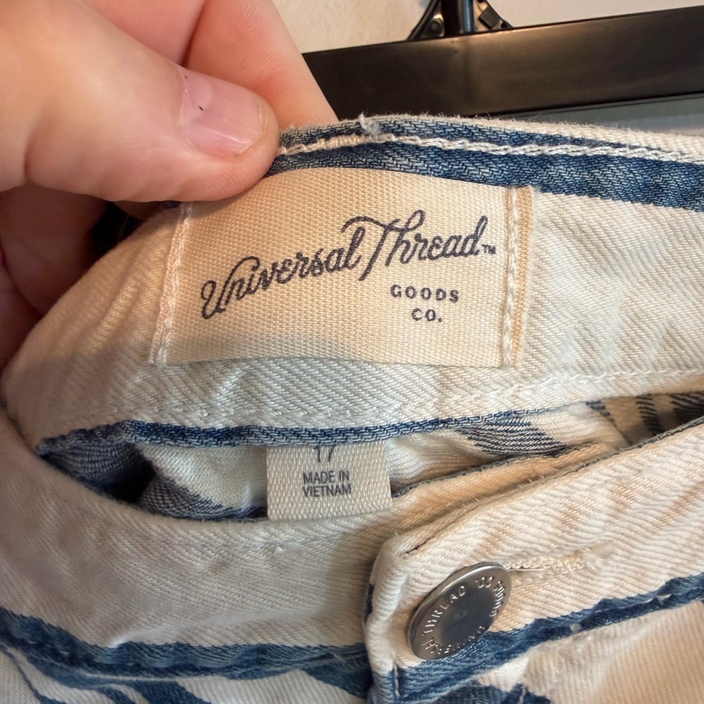 Universal Thread Diagonal Striped Mini Skirt - image 4